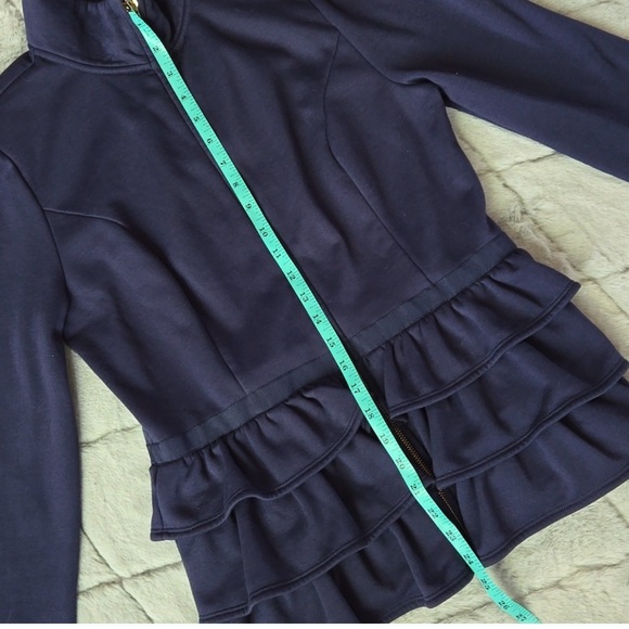 Lilly Pulitzer Navy Ruffle Jacket - Picture 3 of 4